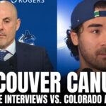 Rick Tocchet & Kiefer Sherwood Recap Canucks Win vs. Colorado, First Career Hat Trick for Sherwood