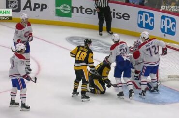 Arber Xhekaj cup checks Michael Bunting