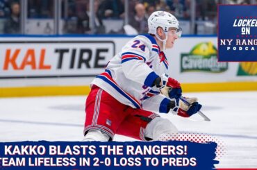 Kaapo Kakko BLASTS the Rangers! Blueshirts lose 2-0 to the last-place Nashville Predators