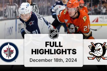 NHL Highlights | Jets vs. Ducks | December 18, 2024