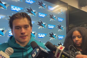 Celebrini on Stenlund Boarding Him, Standing Up for Eklund