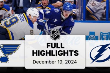 NHL Highlights | Blues vs. Lightning | December 19, 2024