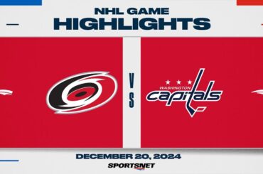 NHL Highlights | Hurricanes vs. Capitals - December 20, 2024