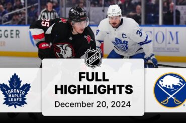 NHL Highlights | Maple Leafs vs. Sabres | December 20, 2024