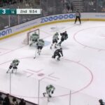 Alex Barabanov gets an injury vs Stars after blocking a shot of his teammate (26 mar 2024)