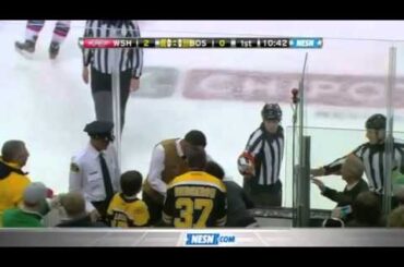 Huge Hit : Zdeno Chara v Marcus Johansson : March 10 2012