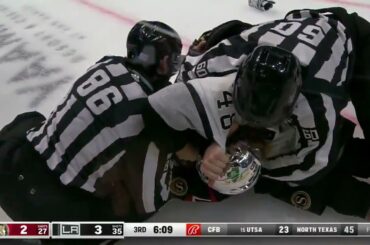 Brendan Lemieux bites Brady Tkachuk