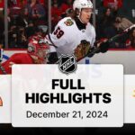 NHL Highlights | Blackhawks vs. Flames | December 21, 2024