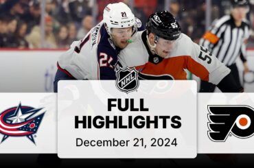 NHL Highlights | Blue Jackets vs. Flyers | December 21, 2024
