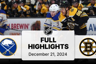 NHL Highlights | Sabres vs. Bruins - December 21, 2024