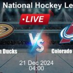 🔴 LIVE: Anaheim Ducks vs Colorado Avalanche - Ice Hockey Live Score - USA National Hockey League