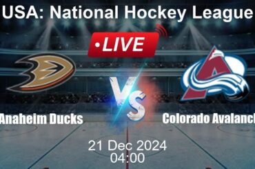 🔴 LIVE: Anaheim Ducks vs Colorado Avalanche - Ice Hockey Live Score - USA National Hockey League