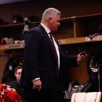 Coach Keefe awards the game puck after 3-0 win over Pittsburgh
