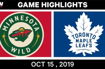 NHL Highlights | Wild vs. Maple Leafs – Oct. 15, 2019