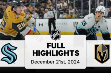 NHL Highlights | Kraken vs. Golden Knights - December 21, 2024