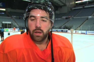 Komets forward Jack Dugan full interview at practice on 12/18/24