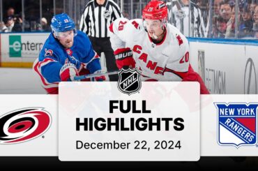 NHL Highlights | Hurricanes vs. Rangers | December 22, 2024