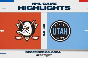 NHL Highlights | Ducks vs. Utah HC - December 22, 2024