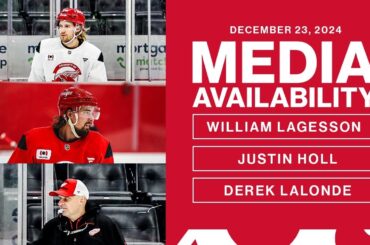 William Lagesson, Justin Holl, Derek Lalonde Morning Skate Media Availability | Dec 23, 2024