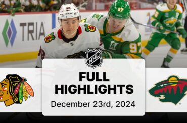 NHL Highlights | Blackhawks vs. Wild | December 23, 2024