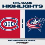 NHL Highlights | Canadiens vs. Blue Jackets - December 23, 2024