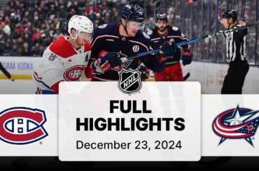 NHL Highlights | Canadiens vs. Blue Jackets | December 23, 2024
