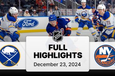 NHL Highlights | Sabres vs. Islanders - December 23, 2024