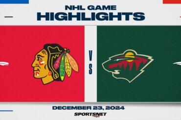 NHL Highlights | Blackhawks vs. Wild - December 23, 2024