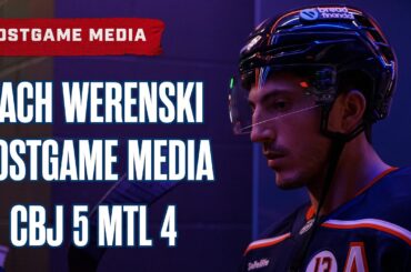 Zach Werenski Speaks on Tonight's 5-4 Victory Over the Canadiens | Postgame Media