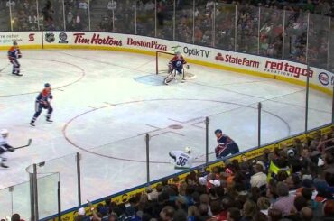 Justin Schultz wrister goal 3-2 April 27 2013 Vancouver Canucks vs Edmonton Oilers NHL Hockey