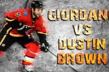 Mark Giordano dominates Dustin Brown