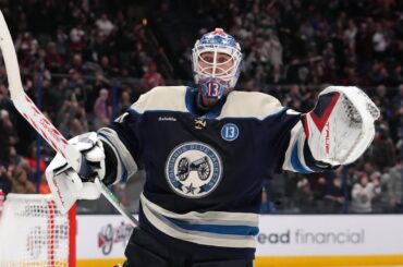 Merzlikins DAZZLES with three incredible saves on the Hughes brothers 🤯⛔🇱🇻