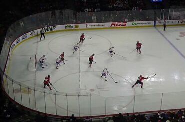 Matt Luff of the Springfield Thunderbirds scores vs. the Laval Rocket 12/22/24