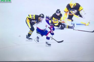 Casey DeSmith biggest save of his career.  Toe save