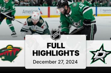 NHL Highlights | Wild vs. Stars | December 27, 2024