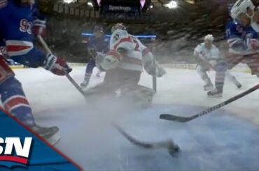 Mika Zibanejad Scores By Cleaning Up Rebound Created From Ryan Lindgren Shot