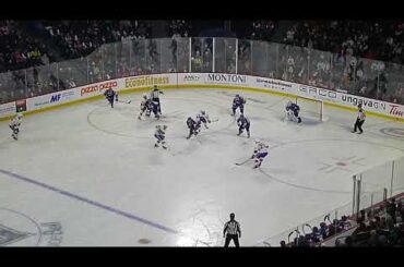 Tyler Wotherspoon of the Laval Rocket scores vs. the Syracuse Crunch 12/27/24
