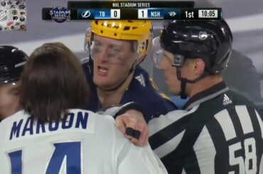НХЛ. Драка в зимней классике. Pat Maroon vs Michael McCarron. Нэшвилл - Тампа, 27 февраля 2022 г.