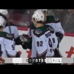 Vladislav Kolyachonok's first NHL goal vs Flames (25 mar 2022)