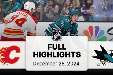 NHL Highlights | Flames vs. Sharks | December 28, 2024