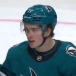 Sharks' Macklin Celebrini Finds Space and Wires One-Timer Past Flames' Dustin Wolf