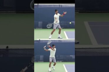 The most textbook forehand ever!? #technique #tennis #djokovic #forehand
