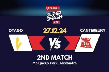 Otago vs Canterbury, 2nd Match  - Live Cricket Score, #livecricketmatchtoday