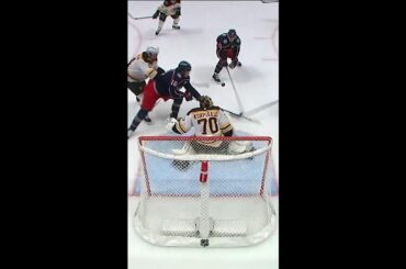 Sean Monahan Hits The One-Handed Chip Shot 😳