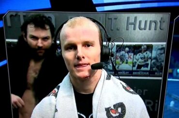 Sabres John Scott dancing in Fur Coat