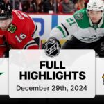 NHL Highlights | Stars vs. Blackhawks - December 29, 2024