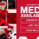 Andrew Copp, Joe Veleno & Todd McLellan Practice Media | Dec. 30, 2024