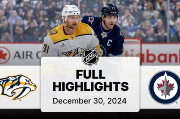 NHL Highlights | Predators vs. Jets | December 30, 2024