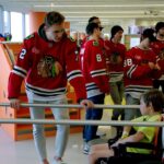Alex Vlasic visits the pediatric floor on Road To The Discover NHL Winter Classic
