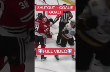 JAXSON STUABER GOALIE GOAL AND SHUTOUT 🤯🔥 #hockey #nhl #nhlhockey #goaliesaves #goalie #goalies